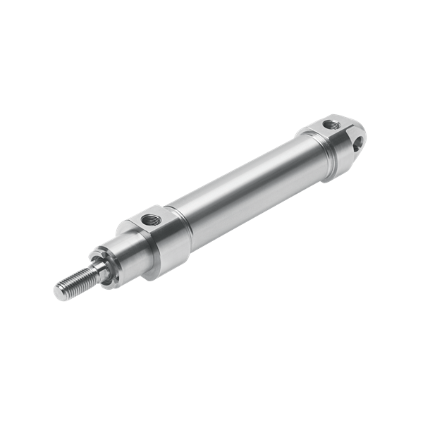 Vérins cylindrique full Inox ISO 6432 - Ø 20 - Course: 25 - Pression:10 bar - Double effet