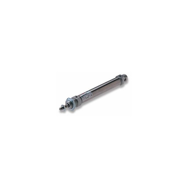 Vérins cylindrique ISO 6432 - Ø 12 - Cse 250 - P. :10 bar - Double effet - Tige inox - Flasques alu