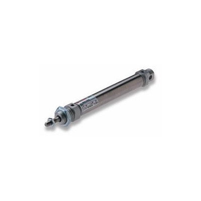 Vérins cylindrique ISO 6432 - Ø 12 - Cse 60 - P. :10 bar - Double effet - Tige inox - Flasques alu