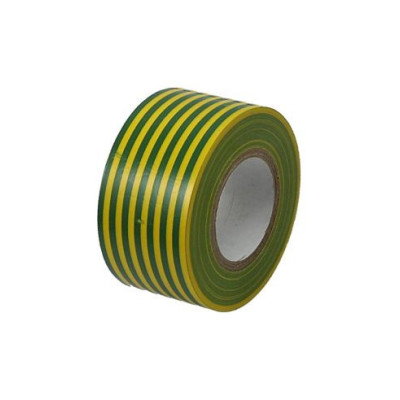 Ruban isolant jaune/vert 50mmx0,13mm rouleau de 20m