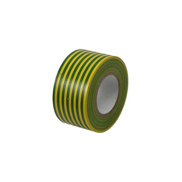 Ruban isolant jaune/vert 50mmx0,13mm rouleau de 20m