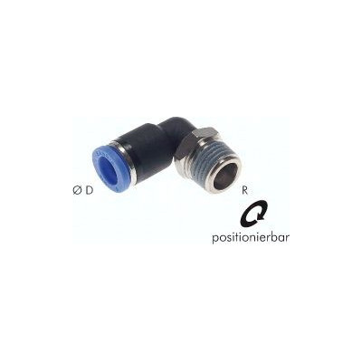 raccord Pneumatique coudé R 1/ 4 -8 mm, IQS standard