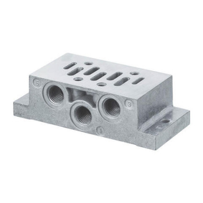 individual sub-base for ISO 1 pneumatic valve - 1/4'' Gas side outlets for  valves to ISO 5599-1