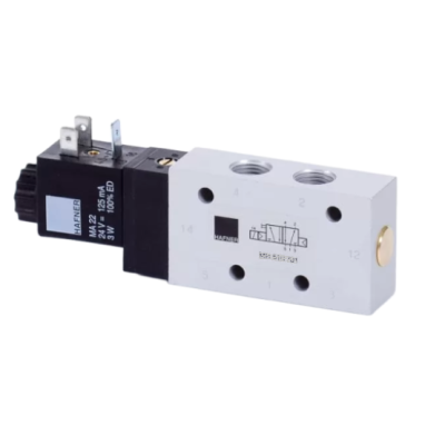 Pneumatic distributor 5/2 - 1/8 electric control monostable spring return HAFNER brand