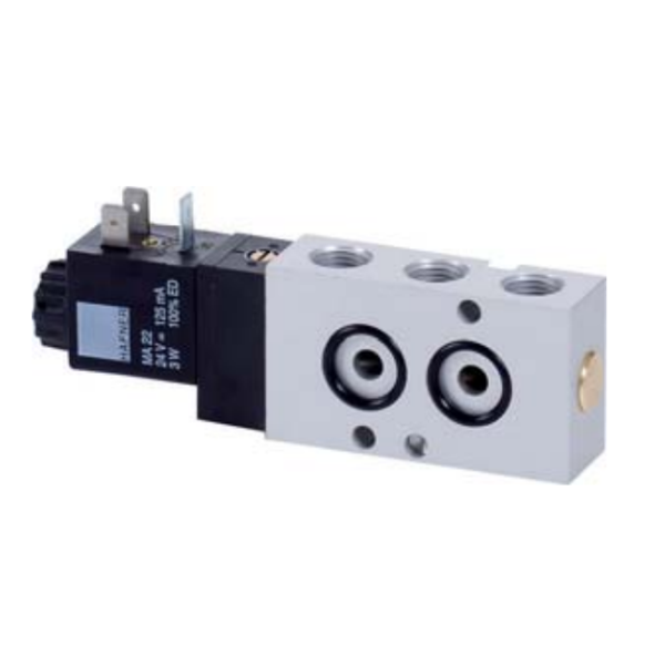 Pneumatic distributor 5/2 - 1/4 namur monostable electric control Brand HAFNER