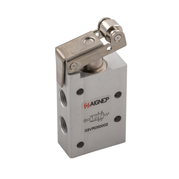 Fin de course pneu court 1/8 5/2 monostable avec ressort de rappel - Aignep
