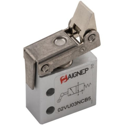 Distributeur pneumatique 3/2 - 1/4 commande électrique rappel ressort  NF Marque HAFNER