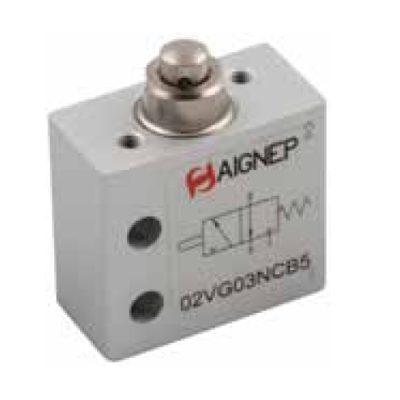 Distributeur pneumatique 3/2 - 1/8 commande électrique rappel ressort NF Marque AIGNEP