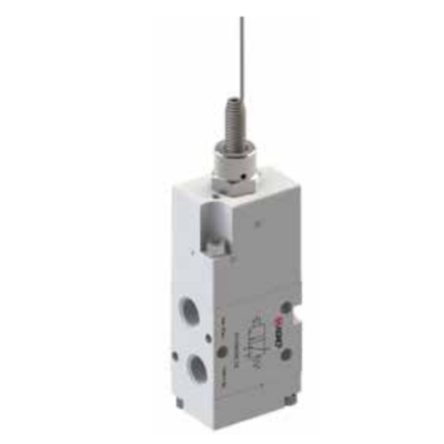 Fin de course antenne servo-pilotée pneumatique 1/8 3/2 NC monostable avec ressort de rappel - Aignep