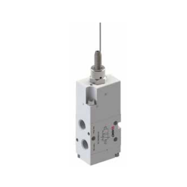 Fin de course antenne servo-pilotée pneumatique 1/8 3/2 NC monostable avec ressort de rappel - Aignep