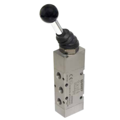 Valve à levier bistable 1/8 5/2 levier avant - Aignep