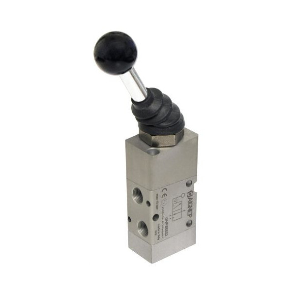 Valve à levier bistable 1/8 3/2 NC levier avant - Aignep