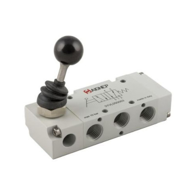 Distributeur à levier bistable 1/8 5/2 levier 90 degrés - Aignep