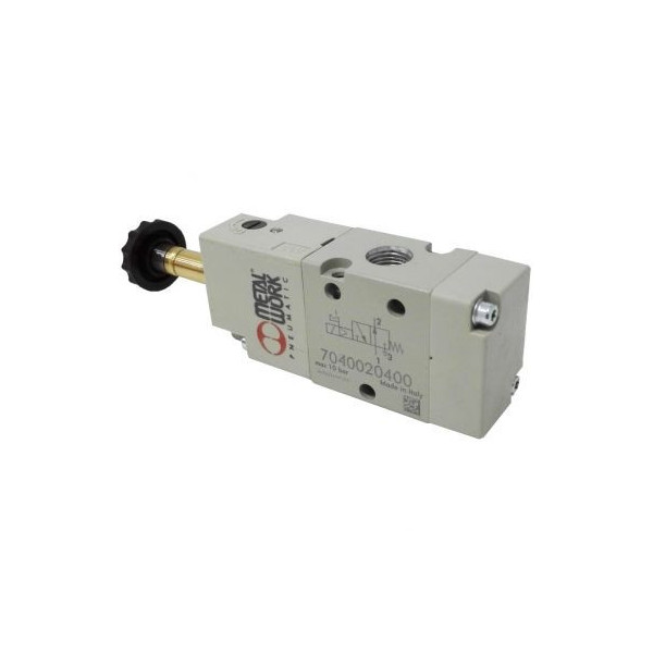 Distributeur pneumatique commande électrique 3/8 3/2 monostable assistée NO - Metal Work