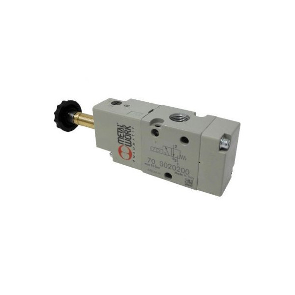 Distributeur pneumatique commande électrique 3/8 3/2 monostable NC - Metal Work