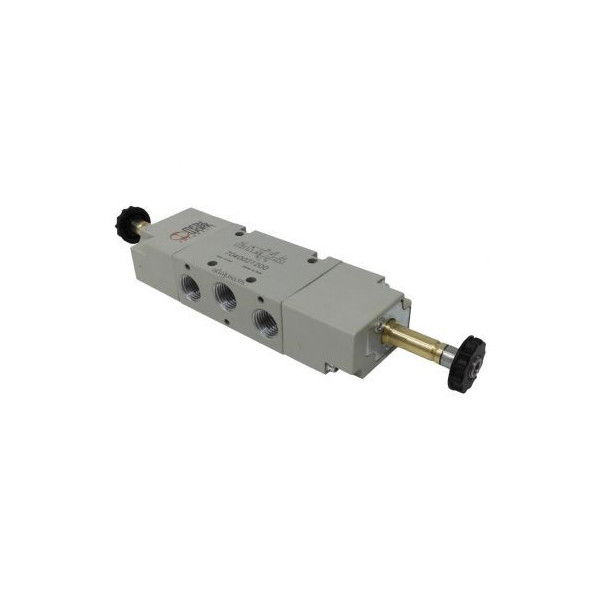 Distributeur pneumatique commande électrique 3/8 5/2 bistable sans bobine - Metal Work