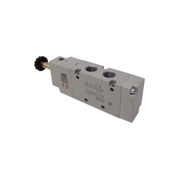 Distributeur pneumatique commande électrique 3/8-5/2  monostable sans bobine - Metal Work