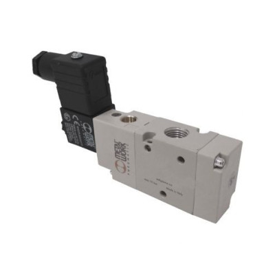 Distributeur pneumatique commande électrique 3/8 3 voies monostable NC 24 Vdc - Metal Work