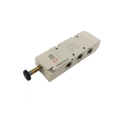 Distributeur pneumatique commande électrique 3/8 5 voies monostable assistée 24Vdc - Metal Work