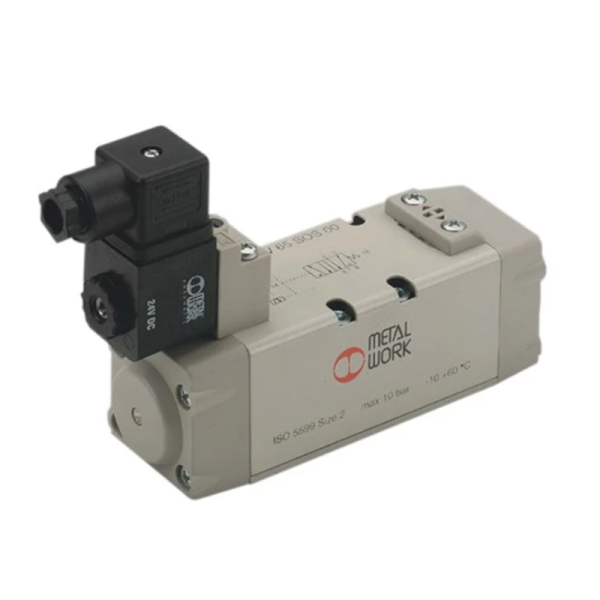 Distributeur pneumatique commande électrique ISO taille 2 monostable 24Vac - Metal Work