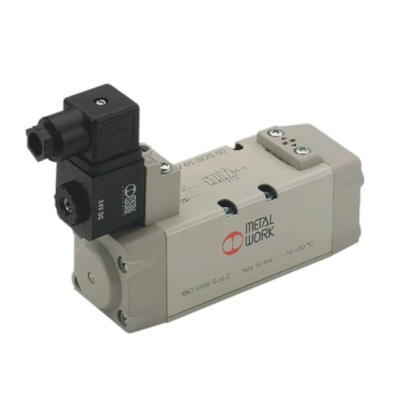 Distributeur pneumatique commande électrique ISO taille 2 monostable 24Vdc - Metal Work