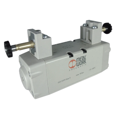 Distributeur pneumatique 5/2 commande électrique ISO1 bistable Marque METALWORK