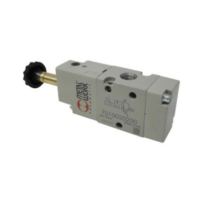 Distributeur pneumatique commande électrique 1/8 3 voies monostable sans bobine - Metal Work