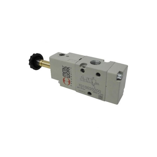 Distributeur pneumatique commande électrique 1/8-3/2 monostable sans bobine - Metal Work