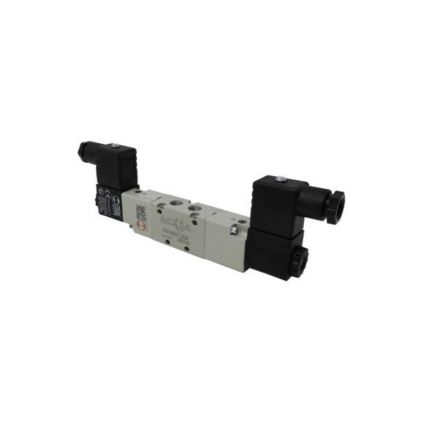 Distributeur pneumatique commande électrique 1/8 5/2 bistable 230Vac 3,5VA - Metal Work