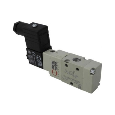 Distributeur pneumatique commande électrique 1/8 3 voies monostable ouverte NA 230Vac - Metal Work