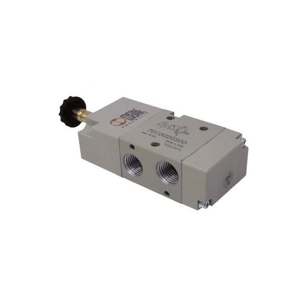 Distributeur pneumatique commande électrique 1/8 3/2 monoestable assistée sans bobine - Metal Work
