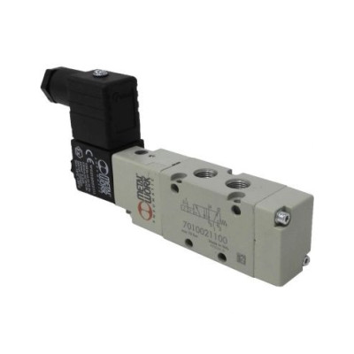 Distributeur pneumatique commande électrique 1/8 5 vois monostable 110Vac 3,5VA - Metal Work
