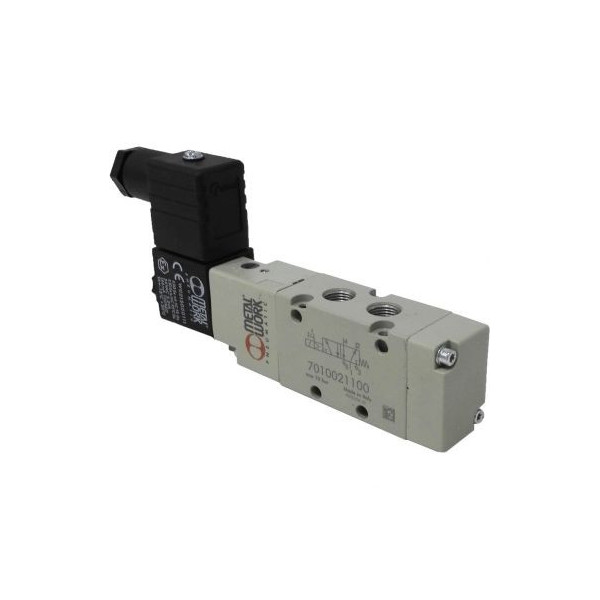 Distributeur pneumatique commande électrique 1/8 5/2 monostable 110Vac 3,5VA - Metal Work