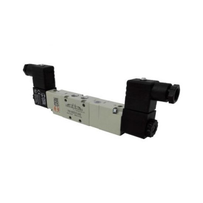 Distributeur pneumatique commande électrique 1/8 5 voies 3 positions centres presion 230Vac 3,5VA - Metal Work