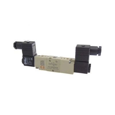 Distributeur pneumatique commande électrique 1/8 5 voies bistable différentiel 24 Vdc - Metal Work