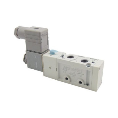 Distributeur pneumatique commande électrique 1/8 5 voies monostable bobine 230Vac - Mindman
