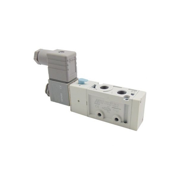 Distributeur pneumatique commande électrique 1/8 5/2 monostable bobine 230Vac - Mindman