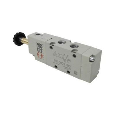 Distributeur pneumatique commande électrique 1/8 5 vois monostable sans bobine - Metal Work