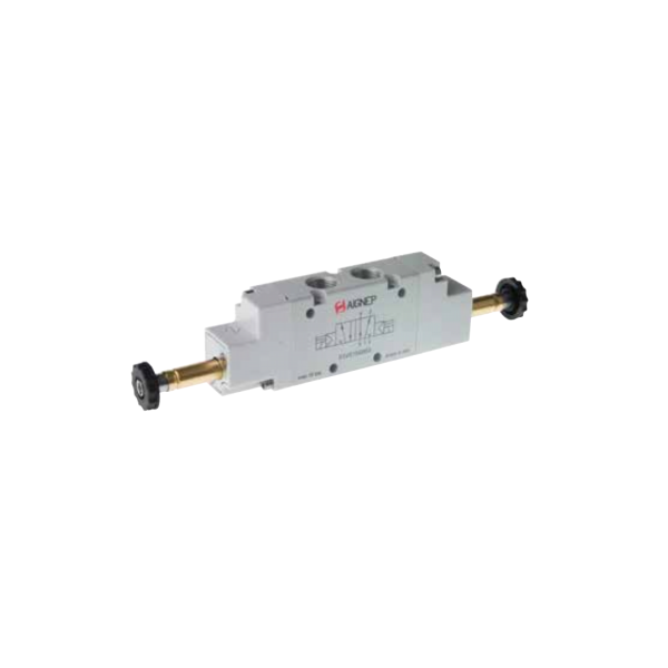 Distributeur pneumatique commande électrique 1/8 5/2 bistable - Aignep