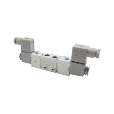 Distributeur pneumatique commande électrique 1/8 5/3 centres d échappement 24Vac - Mindman S.220