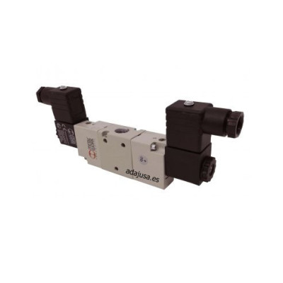 Distributeur pneumatique commande électrique double 1/8 3/2 voies NF 230 Vac - Metal Work