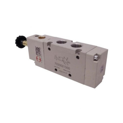 Distributeur pneumatique commande électrique 1/4 5 voies monostable assistée sans bobine - Metal Work