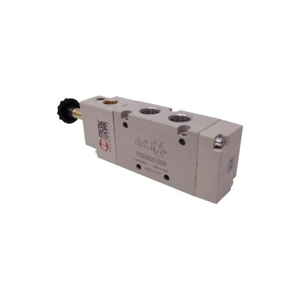 Distributeur pneumatique commande électrique 1/4 5/2 monostable assistée sans bobine - Metal Work
