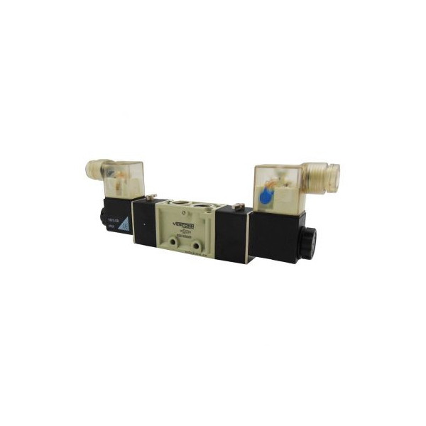 Distributeur pneumatique commande électrique 1/4 5/2 bistable T2 24Vcc
