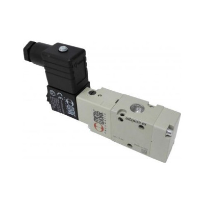 Distributeur pneumatique commande électrique 1/4 3 voies monostable NO 230Vac - Metal Work