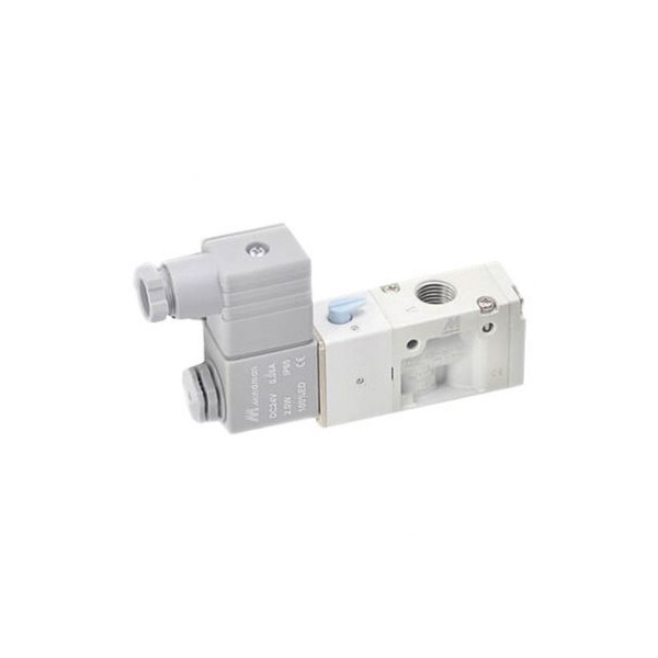Distributeur pneumatique commande électrique 1/4 3/2 monostable NO 230Vac - Mindman S.220