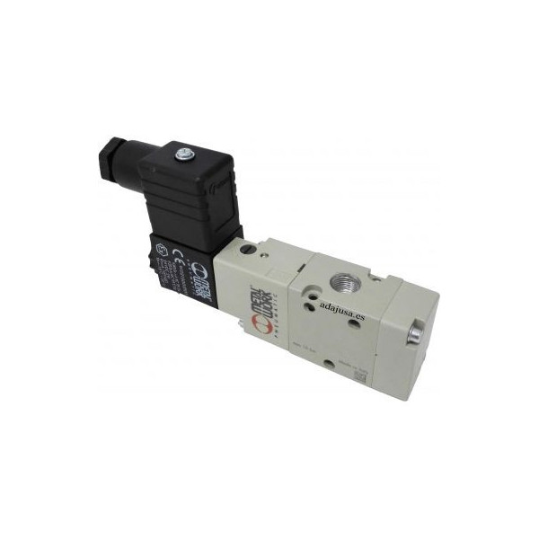 Distributeur pneumatique commande électrique 1/4 3/2 monostable NO 24Vac - Metal Work