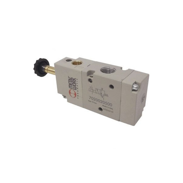 Distributeur pneumatique commande électrique 1/4 3/2 monostables NC - Metal Work