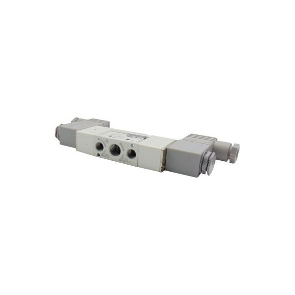 Distributeur pneumatique commande électrique 1/2 3 voies bistable assistée 110Vac 5VA - Metal Work