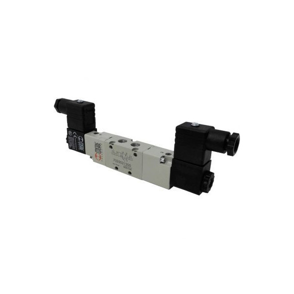 Distributeur pneumatique commande électrique 1/4 5/2 bistable 110Vac 3,5VA - Metal Work